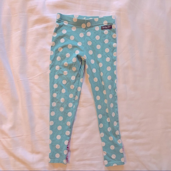 Matilda Jane pants aqua w/ polka dots size 6 - Picture 1 of 4